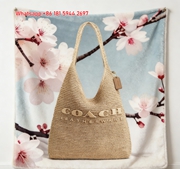 Coach Cherry Blossom Straw Flannel Throw Blanket for Sofa C189